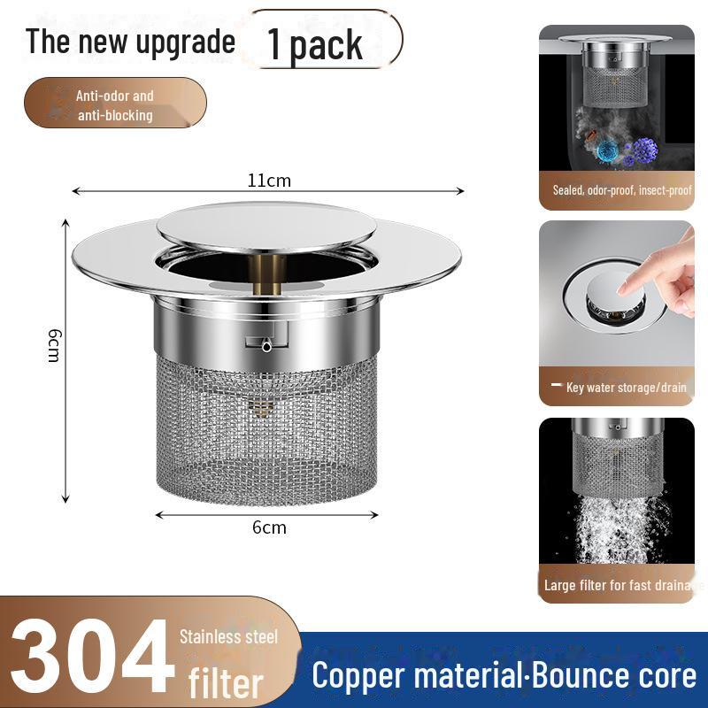 Beliebter Spülbeckenablauf aus Edelstahl mit Müllfilter für die Küche