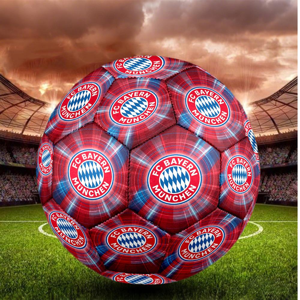 Bayern Monaco Pallone da Calcio Taglia 5 Alta Elasticità Pallone da Calcio Per Competizione All'aperto Allenamento Quotidiano Gioco