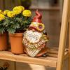 Waterproof Gnome Ornament Happy Thanksgiving Figurine, Sunflower Maple Leaf Statue, Cartoon Statue Dwarf Sculpture for Harvest Autumn Table
