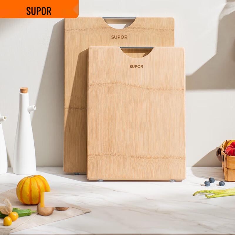 

Supor Large Double-Sided Natural Bamboo Cutting Board