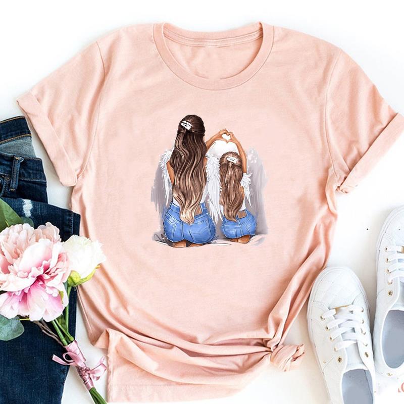 Style Trend Tee Top Fashion T Shirt Clothing 90s Stylish Lovely Sweet Casual Short Sleeve Unisex Print Lady FeUnisex Graphic T-shirt