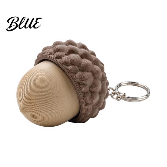 Interactive Keychain for Calm Acorn Fidget Clicker Keychain 3D Printed Clickable Sensory Handheld Focus Tool Office Toy Stress Relief Desk