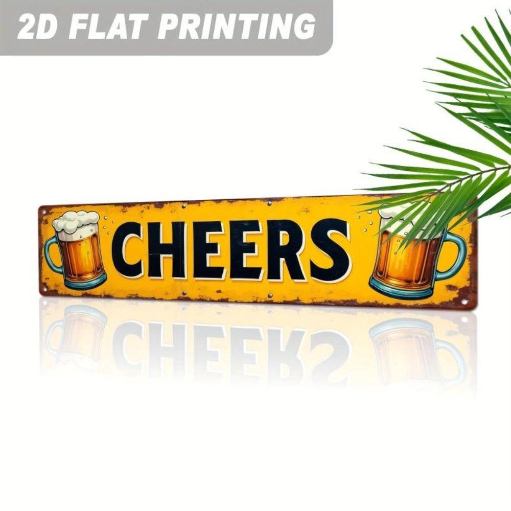 Retro Metal Wall Art for Home Office Beer Bar Decor