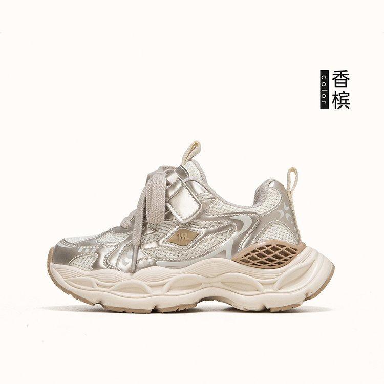 Girls' sneakers 2025 spring new breathable shoes Boys' casual dad shoes Older children's shoes Student running shoes