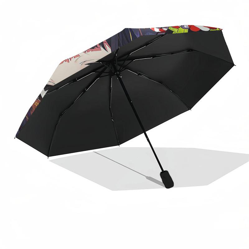 1pc Anime Character Outdoor Umbrella - Automatic Opening/Closing - Floral Design - Portable 3-Fold Design - Iron Frame - Festival Gift - Suitable