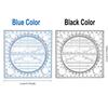 2pc Multifunction Rotatable Drawing Template Art Design Construction Architect Geometry Circle Drafting Measuring Scale Ruler