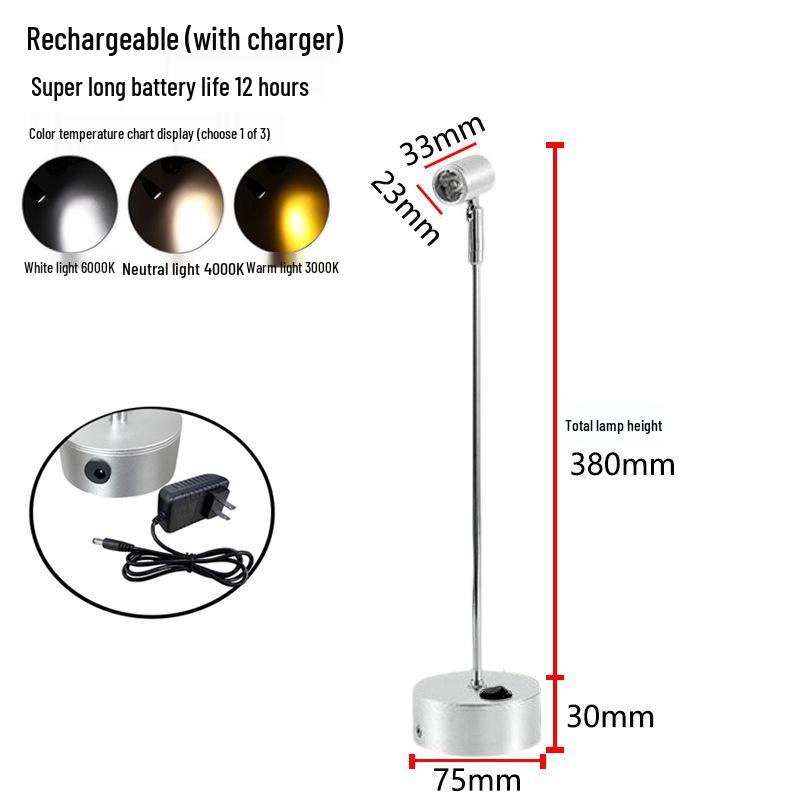 Wireless Jewelry Display Spotlight with Battery