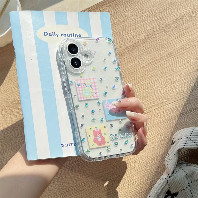 

Customized Puzzle Bear Chain for iPhone 17/16 Pro Max/15/14 Cases iPhone 14 Pro Max