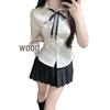 Women's Slim-Fit JK Style White Shirt - Short Sleeves, Summer Collection, College Chic