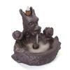1pc, Purple Clay Handmade Dragon Backflow Incense Burner Lucky Home Decorations Feng Shui Wealth Transfer Ball Burner Tea Pet