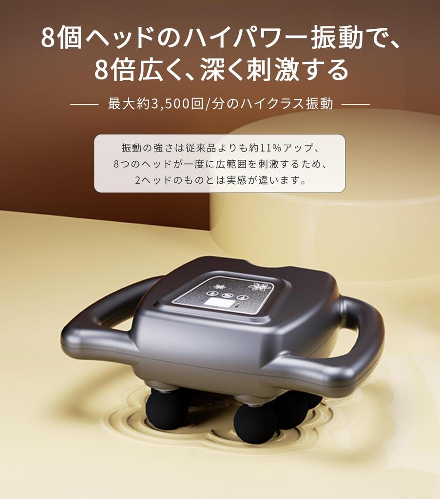 ADORIC BEAUTY eine Hand-Faszienmassagepistole mit 8x der für die Behandlung konzipierten 99 Vibration 20 mm tief Muskelentspannung und und Perfekt als Inklusive