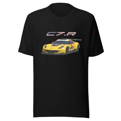 Vette C7 Race Car Yellow Vette T-Shirt