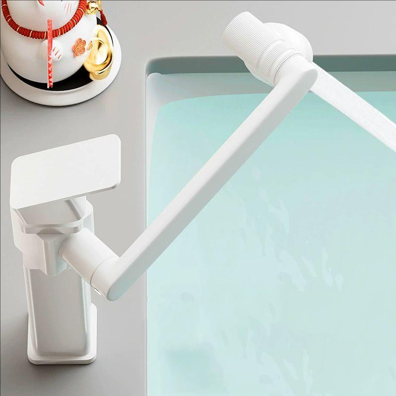 Multifunction Bathroom Faucet Square Sink Faucet Hot Cold Water Mixer Crane Deck Mounted 1080° Universal Water Taps