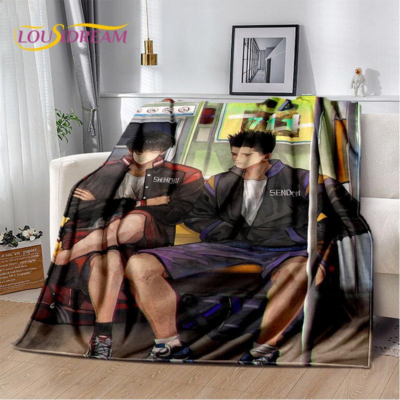 Slam Dunk Anime Cartoon Soft Plush Blanket,Flannel Blanket Throw Blanket for Living Room Bedroom Bed Sofa Picnic Cover Bettdecke