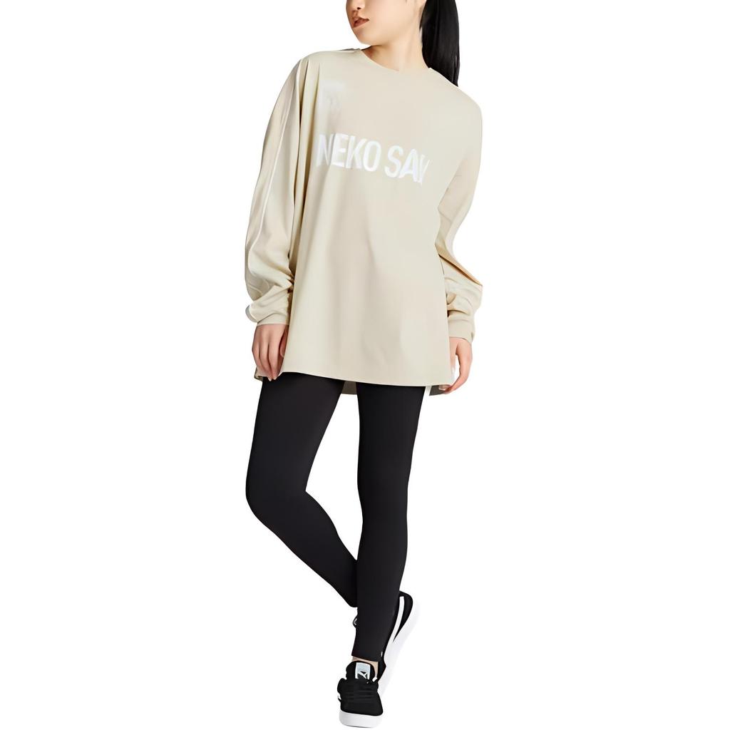 Puma T7 Neko-San FW24 Pulower z okrągłym dekoltem Koszulka z długim rękawem Unisex Top Pustynny pył 629841-68