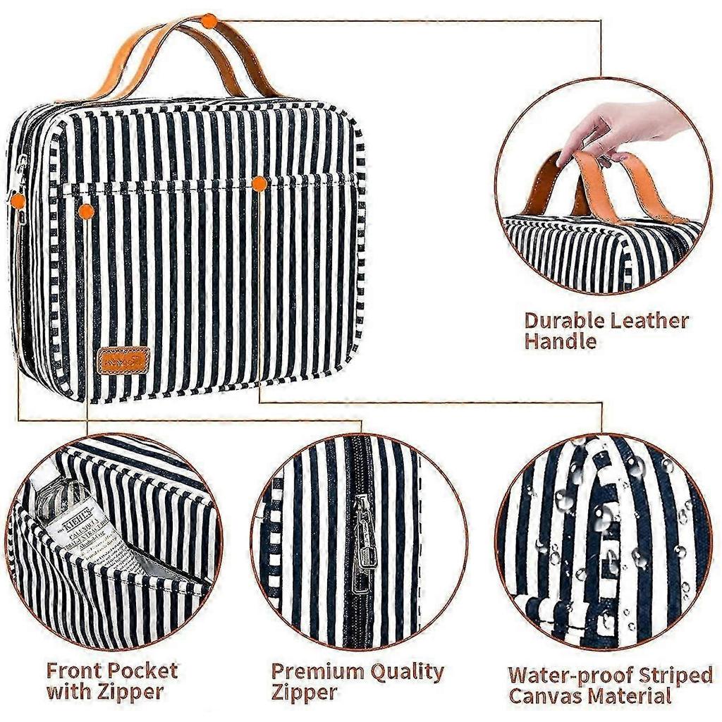 Hanging Travel Toiletry Bag,large Capacity Cosmetic Travel Toiletry Organizer For Women With 4 Compartments  1 Sturdy Hook