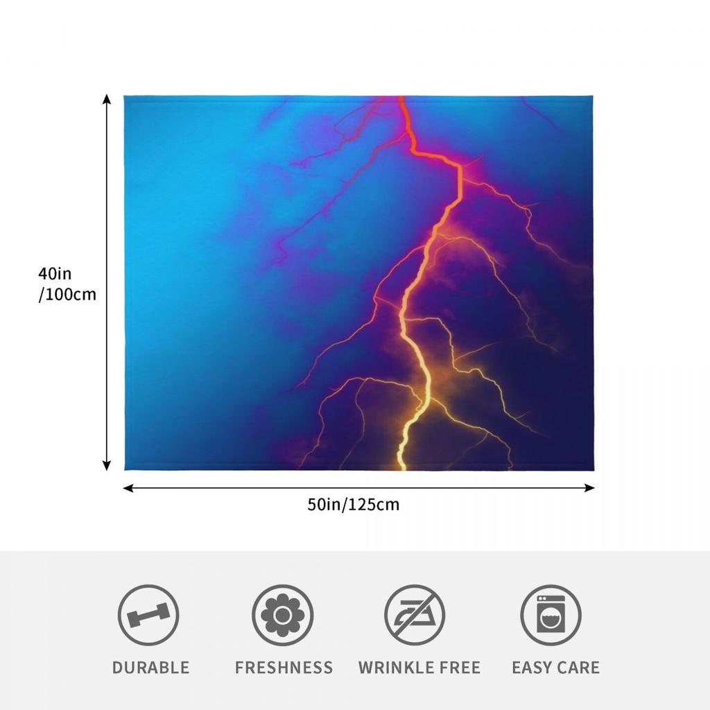 Lightning Strike Background Throw Blanket Plaid On The Sofa Blankets Sofas Of Decoration Sofa Bed Custom Loose Hairys Blankets