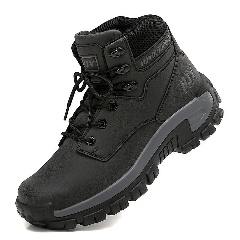 New Large Size Outdoor Hiking Shoes Field Training Tactical Boots Medium and High Top Wear-resistant Climbing Shoes