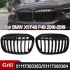 2Pcs Front Bumper Kidney Grille Hood Kidney Grill Racing Grills Gloss Black Replacement For BMW X1 F49 F48 2016 2017 2018 2019