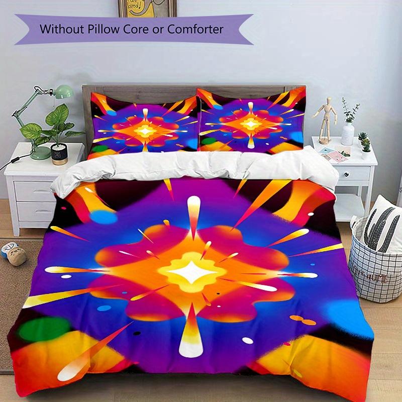 3pcs Abstract Artwork Bedding Set, Breathable And Soft, Suitable for All Seasons Machine Washable, Suitable for Bedroom Decoration,yy250822191