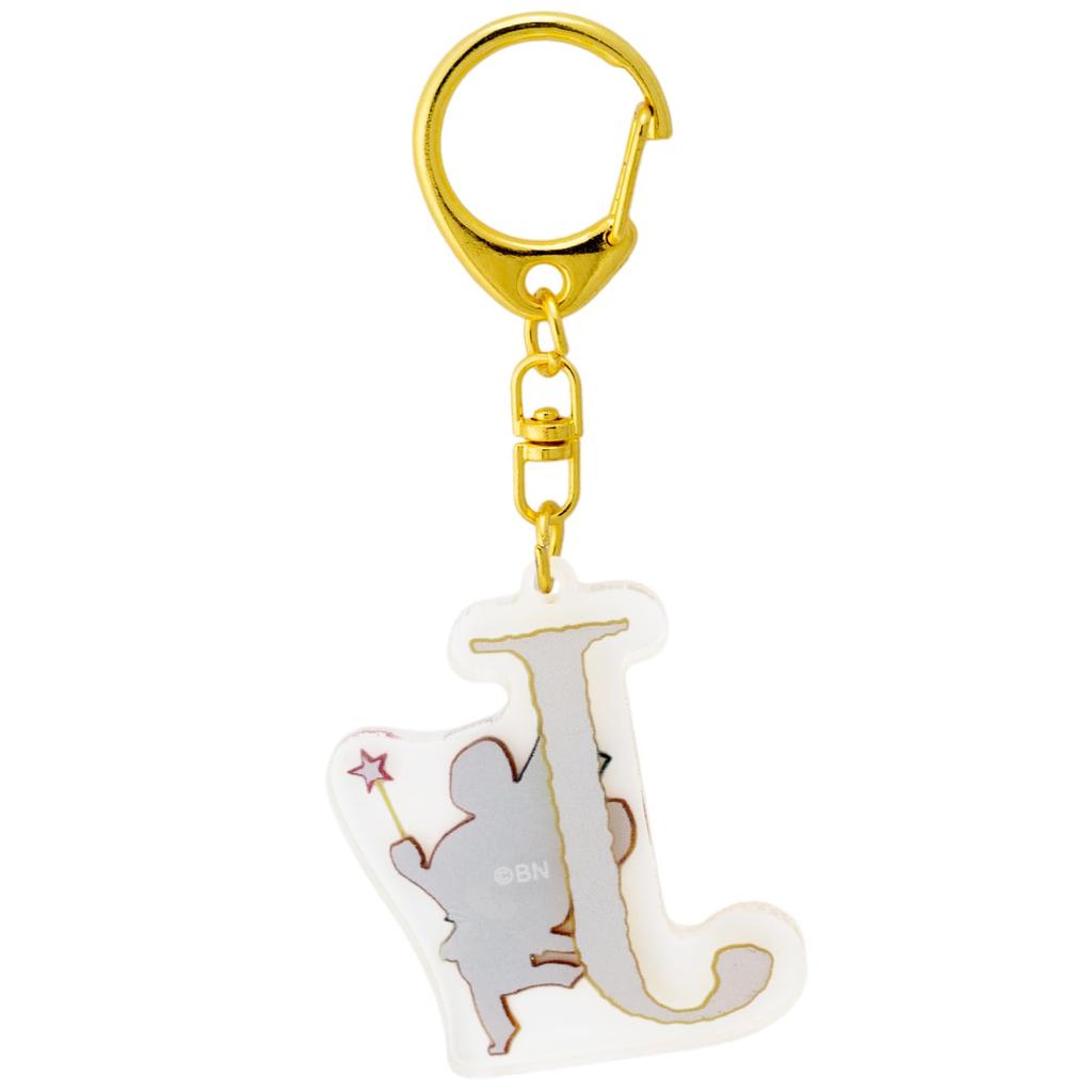 [Tsujicel] Initial J Character Bear School Key Chain, Yellow, Girls, Body Size (W X