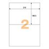 Hisago Economy Labels, 2-Sided (100-Pack) ELM002
