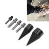  Wood Splitter Sets Firewood Drill Bit Wooding Splitting Drill Bit with 4 Handles for Split Wood 6 Pcs 32 to 42mm 