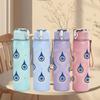 1PC Evil Eye Blue Drop Repeat Pattern 750ml Color Plastic Sports Water Bottle Leakproof Flip Straw Lid Suitable for Sports Office Home Use
