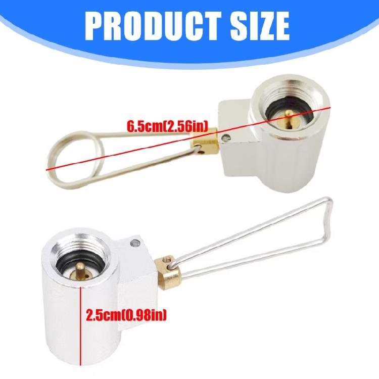 Quick Refuels Propanes Converter Adapter Metal Construction for Camping Flat Gas Tanks Stove Accessory Cooking Essential
