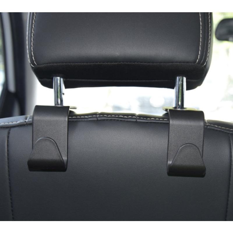 2/4pcs Car Seat Hook, Save Space, Durable Car Carbon Fiber Hook, Hidden Seat Back Hook, For Hang Heavy Objects, Sundries, Bags 3.5in Car Accessories