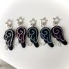 Y2K Harajuku Musical Notes Star Pendant Keychain Cute Bag Hanging Decoration For Women Girls Sweet Keyring Jewelry Gift