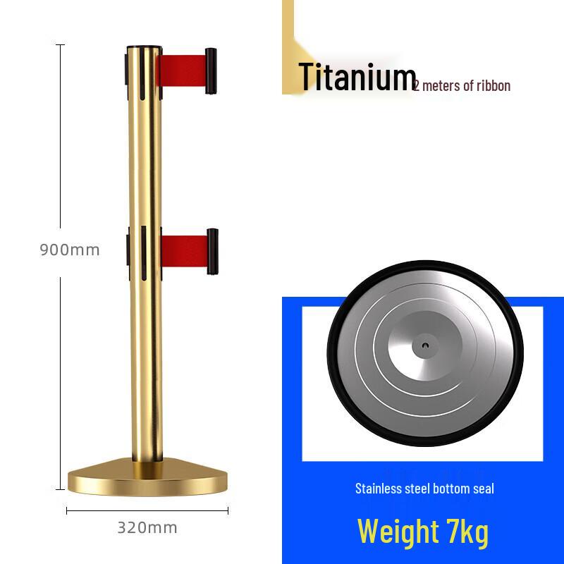 Double-Layer Ret Retractable Queue Barrier Stanchion