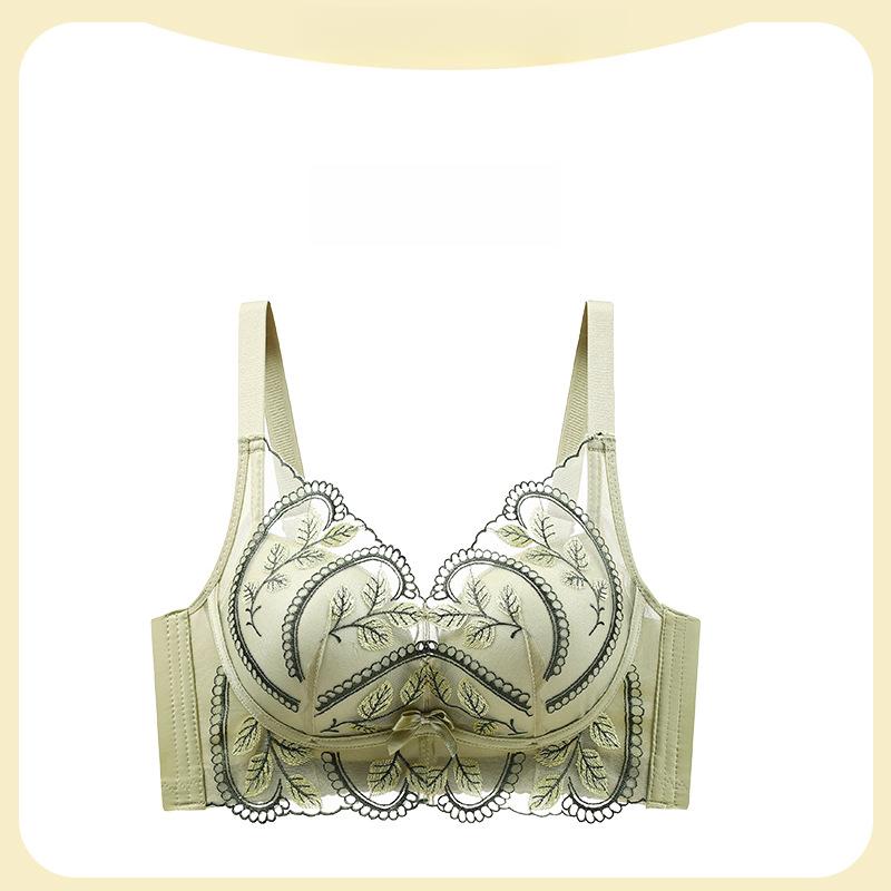 Embroidered Women's Underwear Gathering Bra Anti Sagging Bra Sexy Lace Plus Size Bra