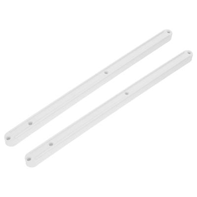2 Pcs Plastic Drawer Rails Cabinet Slides Dresser Slider Replacement Soft and Furniture White Sliding