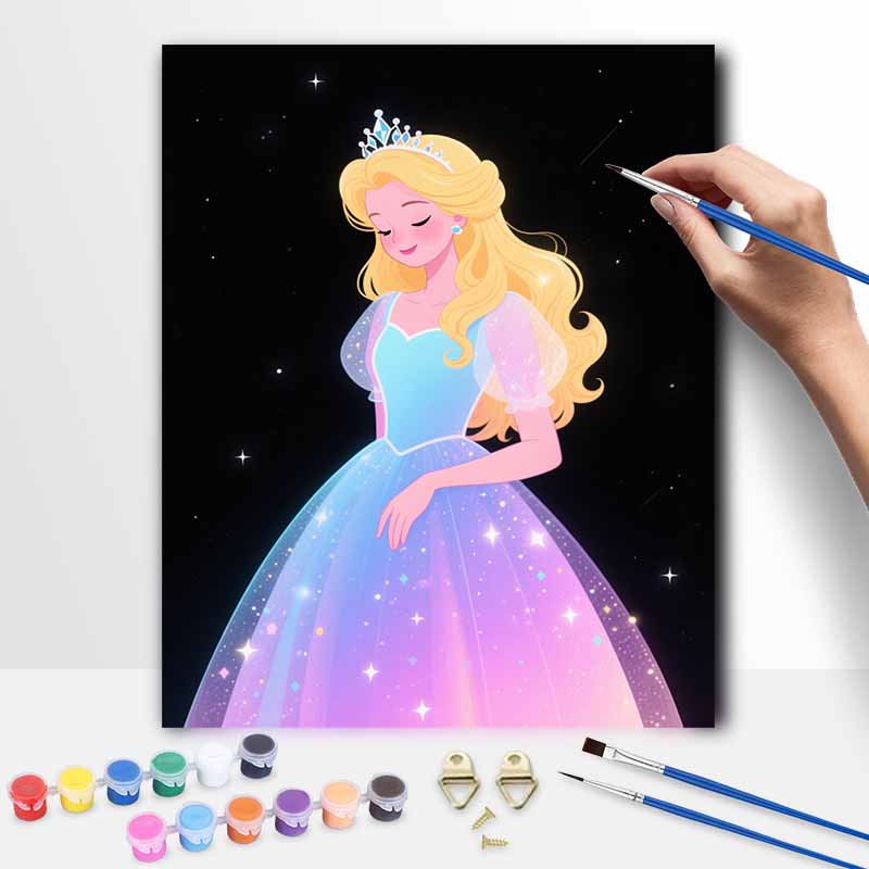 Disney Princess Oil Painting Hand Painting Coloring Painting Handmade Diy Home Decoration Gift