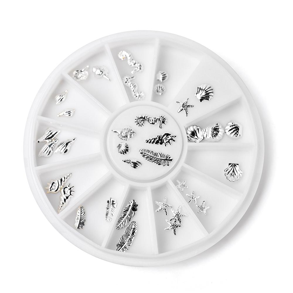 

KADS Ocean Series, заклепки из сплава, золотые и серебряные украшения на выбор, инструменты для маникюра, красивые украшения для ногтей со стразами