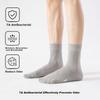 JOAE [100% Pure Cotton Odor-Resistant] 6 Pairs Men's Socks, 7A Mesh Breathable Anti-Pilling Mid-Calf Socks for Spring And Autum