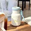 Water Bottle Stainless Steel Thermos Cup Simple Straw Girl Portable Student Large Capacity Cute Water Cup