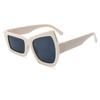 Luxury Brand Men Asymmetrical Square Sunglasses Fashion Designer White Oversized Sun Glasses Women  Unique Steampunk Glasses
