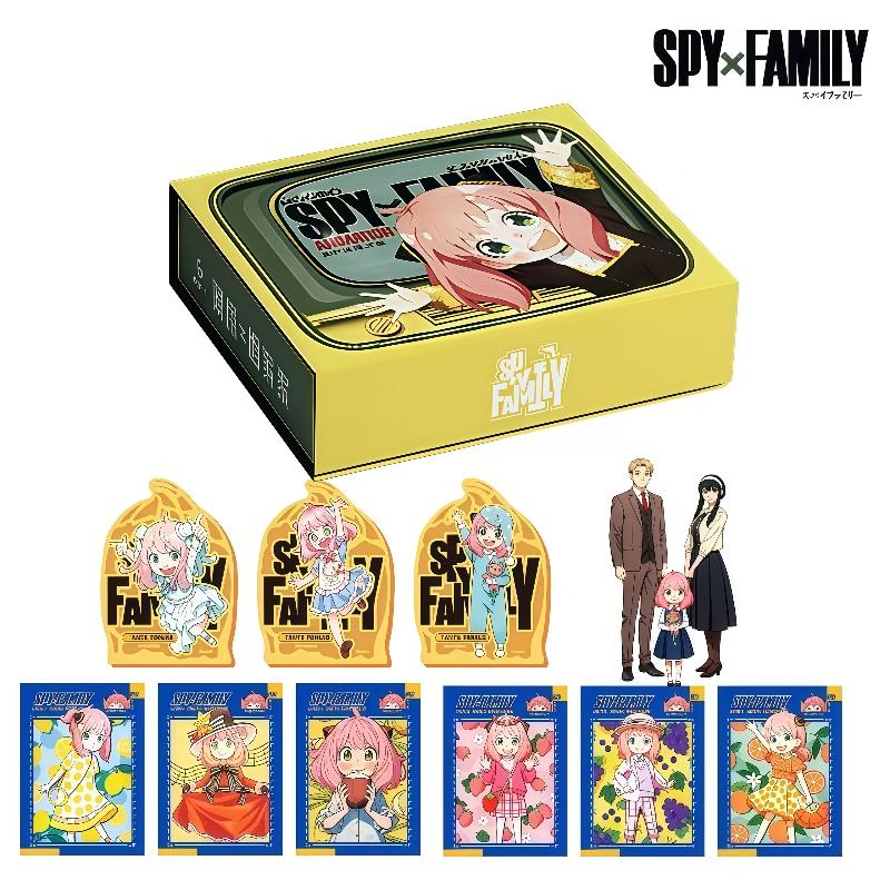 Caja con tarjetas exquisitas oficiales y genuinas de la serie SPY × FAMILY para entusiastas del anime, colecciones navideñas, tarjetas de juguete, regalos