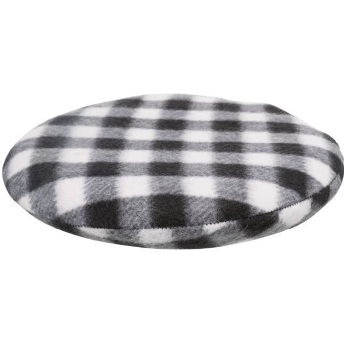 Coussin chauffant à réchauffer au micro-ondes - ø 26 cm - Noir et blanc
