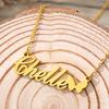 Custom Name Necklace Stainlesss Steel Chain Choker With With Heart Personalized Necklaces For Women Men Bijoux Bff Jewelry Gift