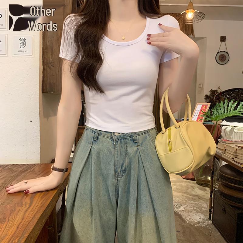 

Women s Fitted Cropped Short Sleeve T-shirt 2XL