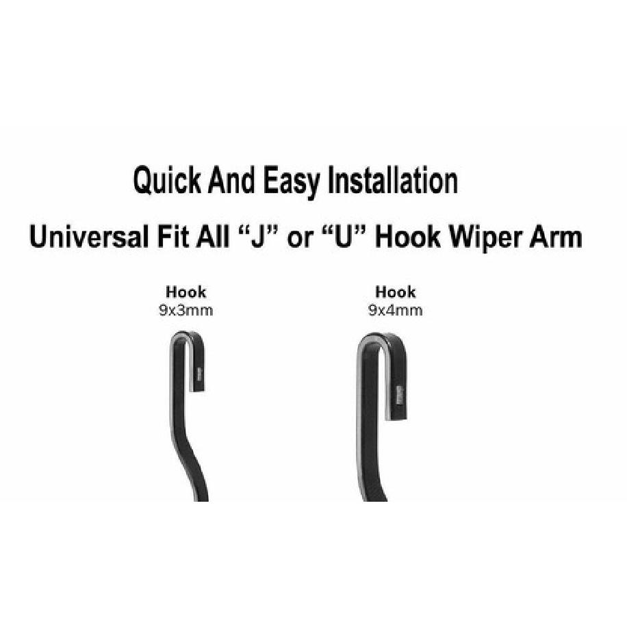 26"&17" Scheibenwischerblätter Premium OEM Hybrid Silikon J-Haken Hohe Qualität