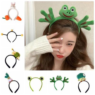 Animal Frog Plush Hairband Cartoon Vegetable Headband Kawaii Cosplay