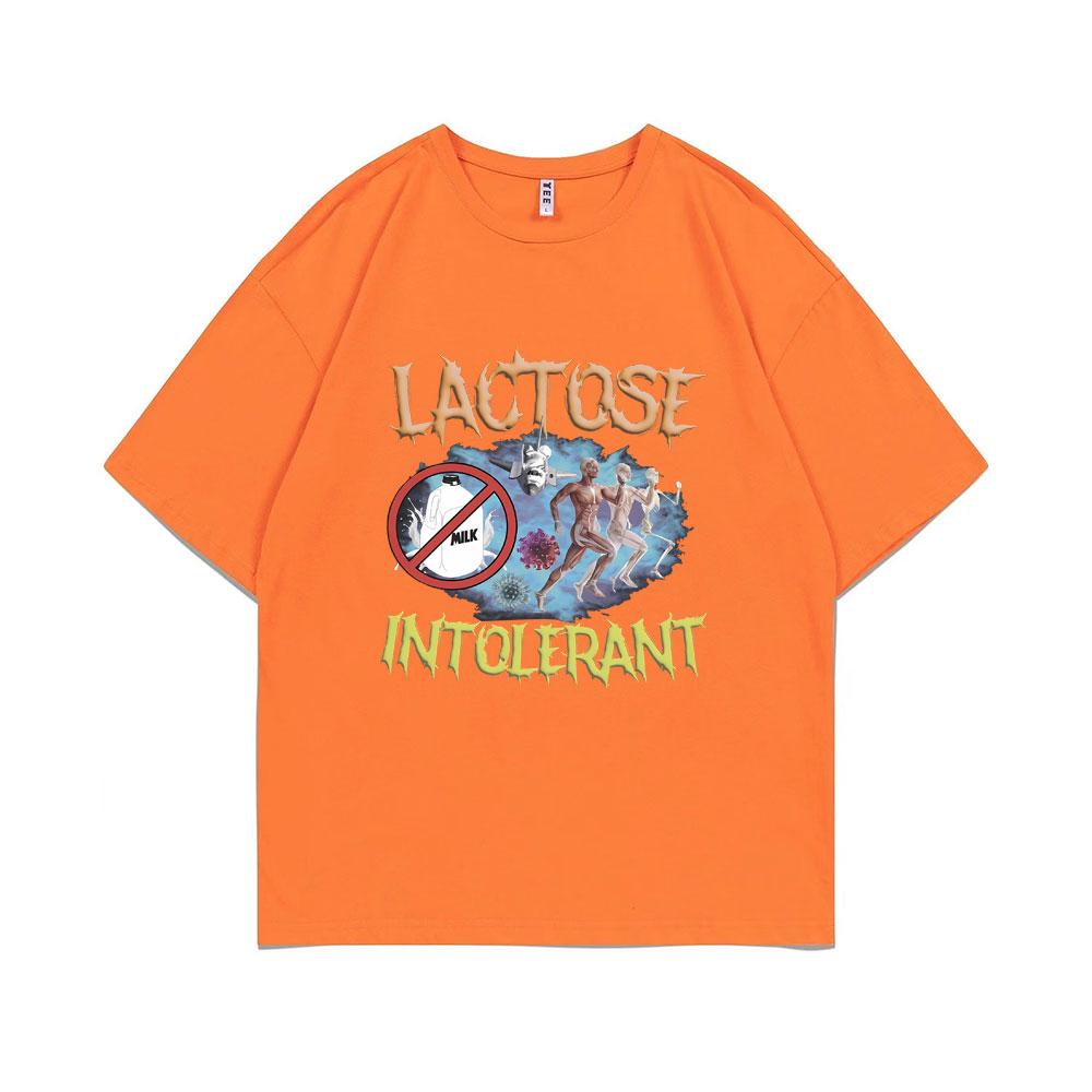

Lactose Intolerant Graphic Print Tshirt Unisex s Funny Meme T-shirts Unisex Women s Casual Oversized T Shirts Male Loose Vintage Shirt 4XL