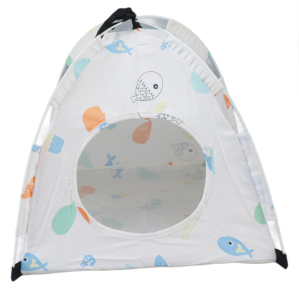 Pet Tent Cartoon Print Detachable Washable Portable Cat Tents for Cats Puppy Small Pets