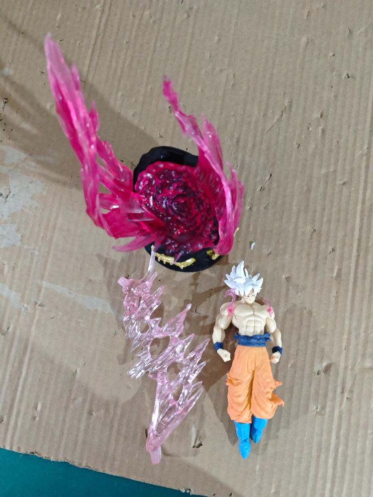 24Cm Anime Dragon Ball Can Emit Light Figure Ultra Instinct Son Goku Saiyan Pvc Sculpture Doll Decoration Model Collection Gifts