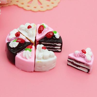 10pcs/lot Cute Resin Decorative DIY Craft Toy DollHouse Cake Ornament Miniature Food
