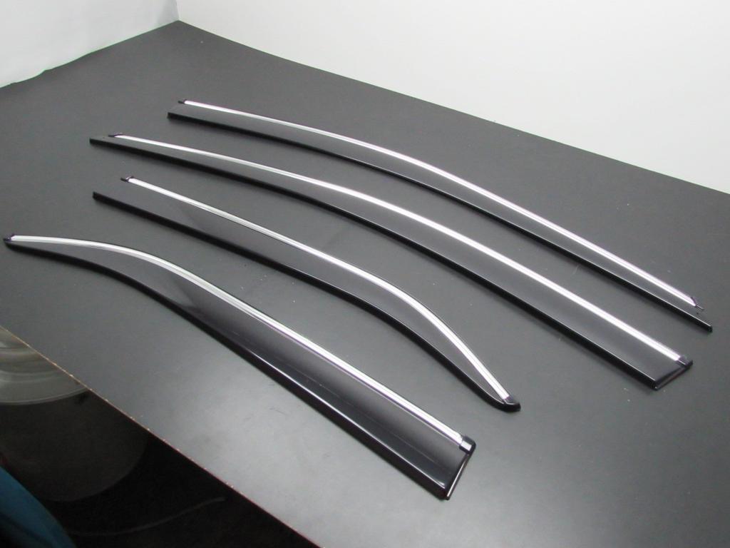 BRIGHTZ Premium Side Door Visors for Camry AVV50 with Chrome Mouldings and Hardware [INJ-V-035] AVV 50 V50 Camry Hybrid (Part Number: 12367)